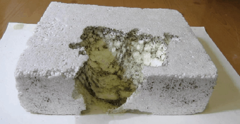 Мишачі нори в пінопласті